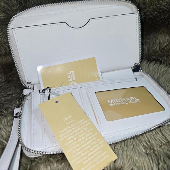 Jet Set Large Washed Denim Smartphone Wristlet - Picture 5 of 6